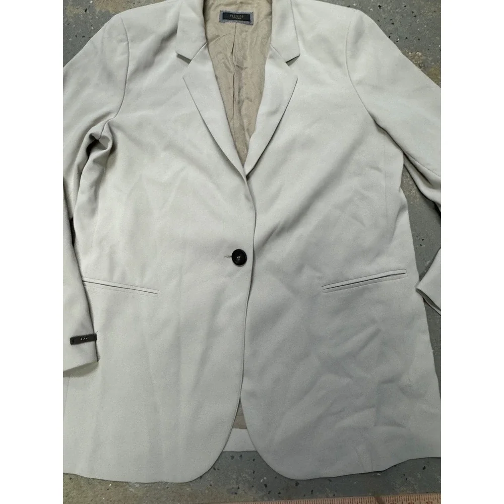 Peserico Mens Beige Single‎ Button Blazer Jacket Made in Italy Size 48